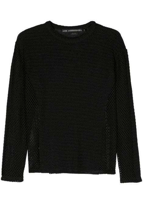 Maglione Dellen traforato in nero - unisex ANDERSSON BELL | ATB1072MBLK